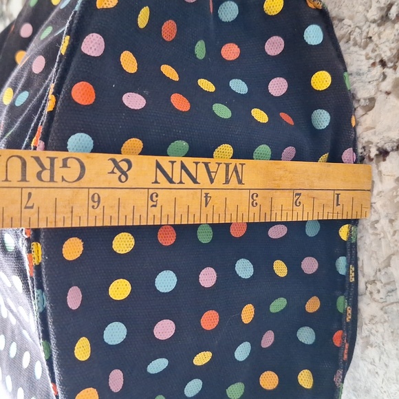 🟢 Roxy tote bag/shoulder purse. Black with polka dots. - Picture 9 of 13